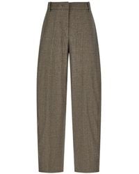 Panicale - Check-Pattern Bead-Embellished Trousers - Lyst