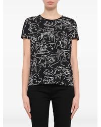 KENZO - Contrast Sketch Face T-Shirt - Lyst