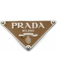 Prada - Enameled-Metal Belt Buckle - Lyst