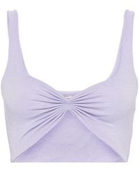 MANURI - Ruched-bust Cropped Tank Top - Lyst