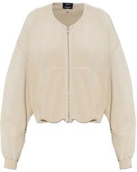 R13 - Zip-Up Oversized Sweatshirt - Lyst
