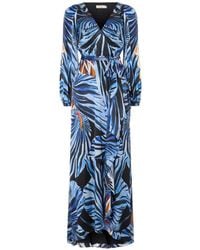 Temperley London - Maxi Titania Orchid-Print Wrap Dress - Lyst