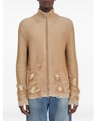 MM6 by Maison Margiela - Ribbed Knit Cardigan - Lyst