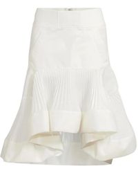 Sacai - Ruffled Pleated A-Line Skirt - Lyst