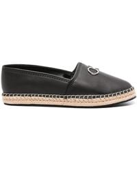 Calvin Klein - Logo-Plaque Leather Espadrilles - Lyst