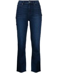 PAIGE - Cindy Cropped Slim-fit Jeans - Lyst