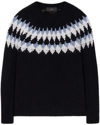 Alanui - Fair Isle Intarsia-Knit Wool Sweater - Lyst