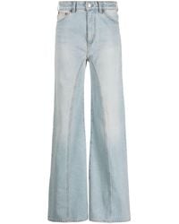 Victoria Beckham - Jeans a gamba ampia Bianca - Lyst