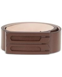 Victoria Beckham - Logo-Plaque Leather Belt - Lyst