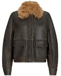 Brunello Cucinelli - Shearling Jacket With Monili - Lyst