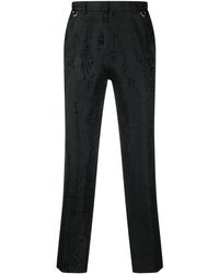 John Richmond - Jacquard Slim-fit Tailored Trousers - Lyst