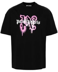 Palm Angels - Miami Monogram Spray-Print T-Shirt - Lyst