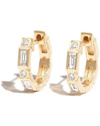 Sydney Evan - 14Kt Diamond Huggie Earrings - Lyst