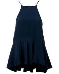 Polo Ralph Lauren Ausgestelltes Seidentop - Blau