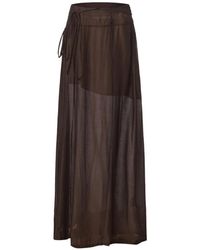 ili node - Fallon Tie-Fastening Maxi Skirt - Lyst