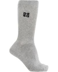 DSquared² - Logo-Embroidered Ribbed Socks - Lyst