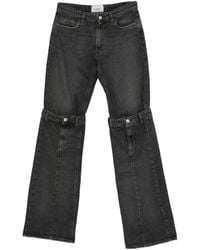 Coperni - Open Knee-Detail Wide-Leg Jeans - Lyst