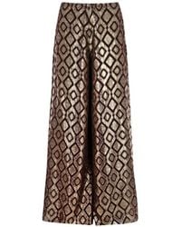 Alexis - Maxine Palazzo Broek Met Diamantpatroon - Lyst