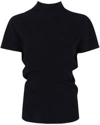 DR. HOPE - Draped High-Neck T-Shirt - Lyst