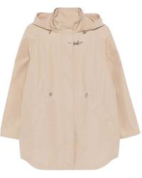 Fay - Drawstring-Waist Hooded Parka Coat - Lyst