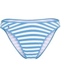 Polo Ralph Lauren - Striped Piqué-weave Bikini Bottom - Lyst