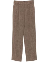 Blazé Milano - Herringbone Pleated Trousers - Lyst