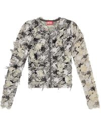 DIESEL - M-Sibylla Vest Met Pied-De-Poule Patroon - Lyst