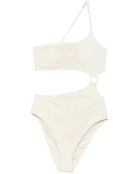 KARL LAGERFELD - Crochet Ring-Detail Swimsuit - Lyst