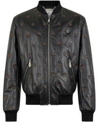 Philipp Plein - Monogram-Embroidered Bomber Jacket - Lyst