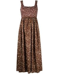 Cynthia Rowley - Leopard-print Silk Midi Dress - Lyst