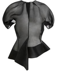 KHAITE - Rumi Draped Silk Organza Top - Lyst