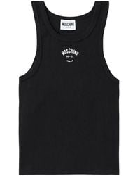 Moschino - Ribbed Logo-Print Top - Lyst