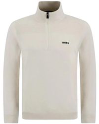 BOSS - Ever-X Quarter-Zip Sweater - Lyst