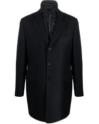 Fay - Layered Single-Breasted Coat - Lyst