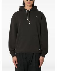 PUMA - Logo-Embroidery Hoodie - Lyst