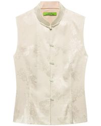 Shanghai Tang - Qipao Floral-Jacquard Top - Lyst