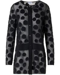 Akris Punto - Polka-Dot Button-Front Cardigan - Lyst