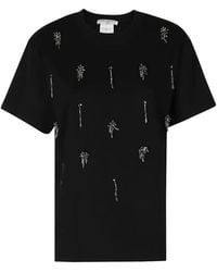 Isabelle Blanche - Crystal-Embellished T-Shirt - Lyst