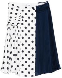 Vivetta - Polka Dot Pleated Midi Skirt - Lyst