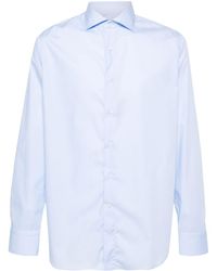 Canali - Plain Cotton Shirt - Lyst