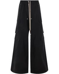 Rick Owens - Relaxed Fit Shorts With Elasticated Drawstring And Cargo Pockets - Lyst