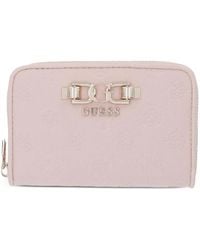Guess - Anise Logo-Embossed Zip-Around Wallet - Lyst