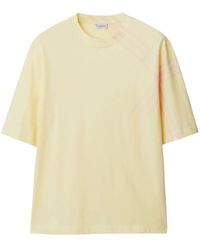 Burberry - Check-print Cotton T-shirt - Lyst