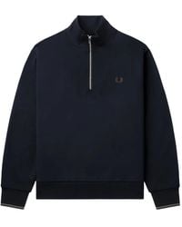 Fred Perry - Half Zip Sweatshirt - Lyst