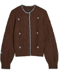 Rails - Laurie Floral-Appliquéd Cotton-Blend Cardigan - Lyst