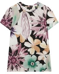 Ted Baker - Saalma Floral-Print T-Shirt - Lyst