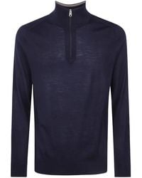 Paul Smith - Quarter-Zip Merino Wool Sweater - Lyst
