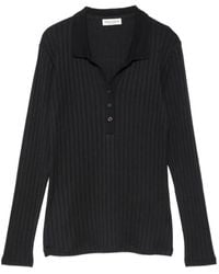Marc O' Polo - Ribbed-Knit Long-Sleeve Polo Top - Lyst