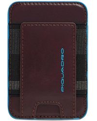 Piquadro - Square Leather Magsafe Cardholder - Lyst