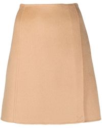 P.A.R.O.S.H. - Side-slit High-waisted Wool Skirt - Lyst